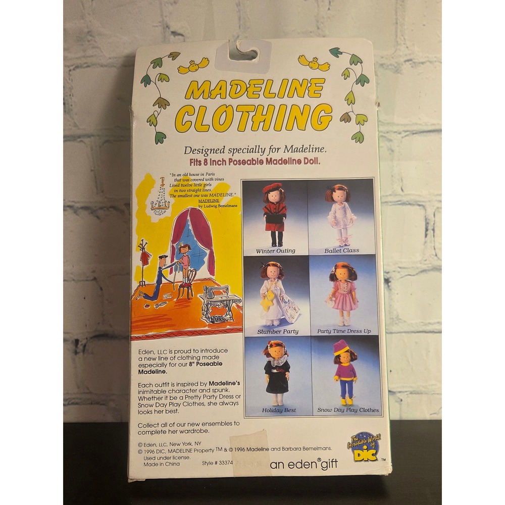 Vintage Eden Madeline Doll Slumber Party Outfit Set 8 Inch 1996 NIB 33374 - Picture 2 of 4